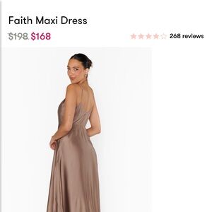 COPY - Faith Maxi Dress in color Dune Luxe Satin